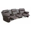 Flash Furniture Recliner, 37" to 66" x 40", Upholstery Color: Brown