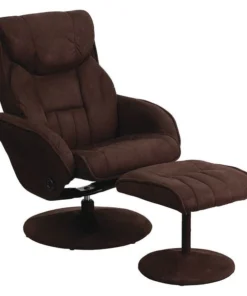 Flash Furniture Recliner, 33-1/2" to 45" x 40", Upholstery Color: Brown