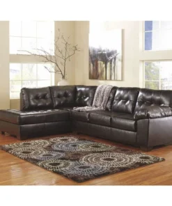 Flash Furniture Sectional, 39" to 85" x 38", Upholstery Color: Chocolate