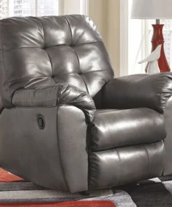 Flash Furniture Recliner, 42" to 67" x 41", Upholstery Color: Gray