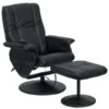 Flash Furniture Recliner, 31" to 43" x 41", Upholstery Color: Black