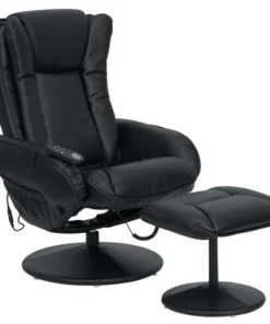 Flash Furniture Recliner, 30" to 46" x 42", Upholstery Color: Black