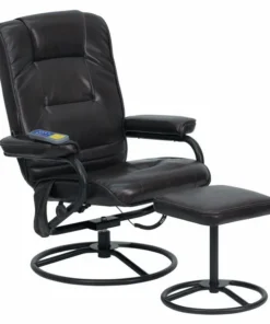 Flash Furniture Recliner, 30" to 43" x 39", Upholstery Color: Brown