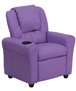 Flash Furniture Kids Recliner, 21-1/2" to 36-1/2" x 27", Upholstery Color: Lavender