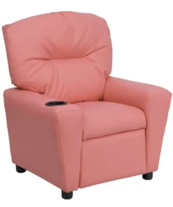 Flash Furniture Kids Recliner, 25" to 39" x 28", Upholstery Color: Pink, Weight Capacity: 90 lb.