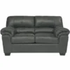 Flash Furniture Slate Leather Loveseat, 36" x 38"