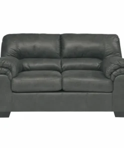 Flash Furniture Slate Leather Loveseat, 36" x 38"