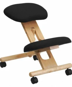 Flash Furniture Mobile Wood Kneeler Chair, Black