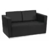 Flash Furniture Loveseat, 32" x 31", Upholstery Color: Black