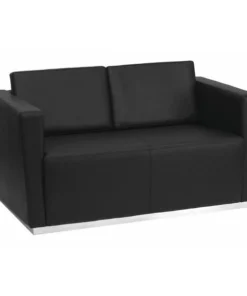 Flash Furniture Loveseat, 32" x 31", Upholstery Color: Black