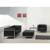 Flash Furniture 3 pcs.Living Room Set, 28-3/4" x 27-1/4", Upholstery Color: Black, Number of Compartments: 2
