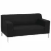 Flash Furniture Loveseat, 31" x 29-1/4", Upholstery Color: Black