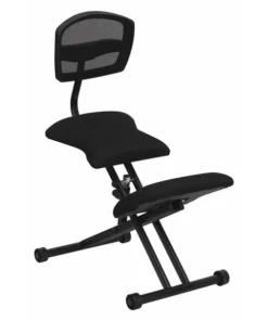 Flash Furniture Kneeler Chair with Back, Black