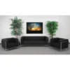Flash Furniture 3 pcs. Living Room Set, Upholstery Color: Black
