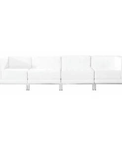 Flash Furniture Living Room Set, 28-1/2" x 27-1/4, Upholstery Color: White, Number of Compartments: 4
