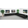 Flash Furniture 11 pcs. Sectional, 28-3/4" to 169" x 27-1/2", Upholstery Color: Black
