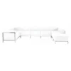 Flash Furniture 7 pcs. Living Room Set, 79" to 84-1/2" x 27-1/4", Upholstery Color: White