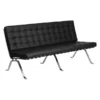 Flash Furniture Sofa, 32" x 35", Upholstery Color: Black