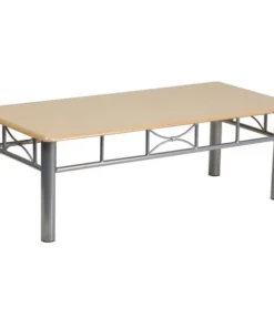 Flash Furniture Rectangle Coffee Table, 45.75" W, 21" L, 15.5" H, Laminate Top, Wood Grain