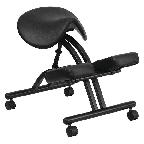 Flash Furniture Saddle Kneeler Chair, Black