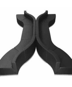 Flash Furniture 10 pcs. Living Room Set, 25-1/4" to 163-1/2" x 27", Upholstery Color: Black