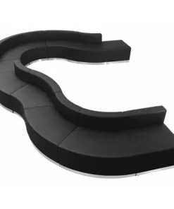 Flash Furniture 11 pcs. Living Room Set, 25-1/4" to 134" x 27", Upholstery Color: Black