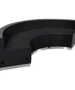 Flash Furniture 3 pcs. Living Room Set, 25-1/4" to 42" x 27", Upholstery Color: Black