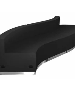 Flash Furniture 3 pcs. Living Room Set, 25-1/4" to 30-1/2" x 27", Upholstery Color: Black