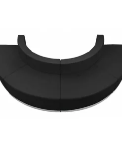 Flash Furniture 4 pcs. Living Room Set, 25-1/4" to 52-1/2" x 27", Upholstery Color: Black, Series: Alon