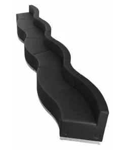 Flash Furniture 7 pcs. Living Room Set, 25-1/4" to 27-1/2" x 27", Upholstery Color: Black