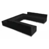 Flash Furniture 8 pcs. Living Room Set, 25-1/4" to 102-1/2" x 27", Upholstery Color: Black