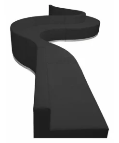 Flash Furniture 9 pcs. Living Room Set, 25-1/4" to 144-1/2" x 27", Upholstery Color: Black