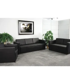 Flash Furniture Living Room Set, 32" x 31", Upholstery Color: Black