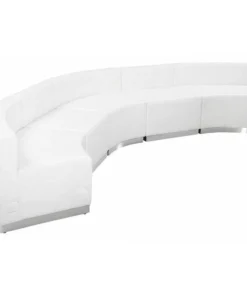Flash Furniture 5 pcs. Living Room Set, 25-1/4" to 52" x 27", Upholstery Color: White, Series: Alon