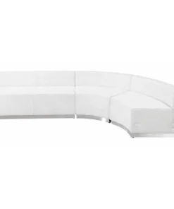 Flash Furniture 3 pcs. Living Room Set, 25-1/4" to 52-1/2" x 27", Upholstery Color: White