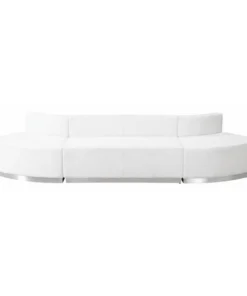 Flash Furniture 3 pcs. Living Room Set, 25-1/4" to 33-1/2" x 27", Upholstery Color: White, Series: Alon