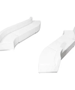 Flash Furniture 7 pcs. Living Room Set, 25-1/4" to 41-1/2" x 27", Upholstery Color: White