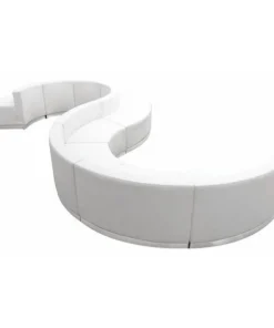 Flash Furniture 9 pcs. Living Room Set, 25-1/4" to 106-1/2" x 27", Upholstery Color: White