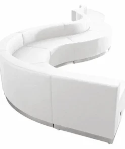 Flash Furniture 9 pcs. Living Room Set, 25-1/4" to 74" x 27", Upholstery Color: White