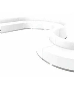 Flash Furniture 9 pcs. Living Room Set, 25-1/4" to 121-1/2" x 27", Upholstery Color: White